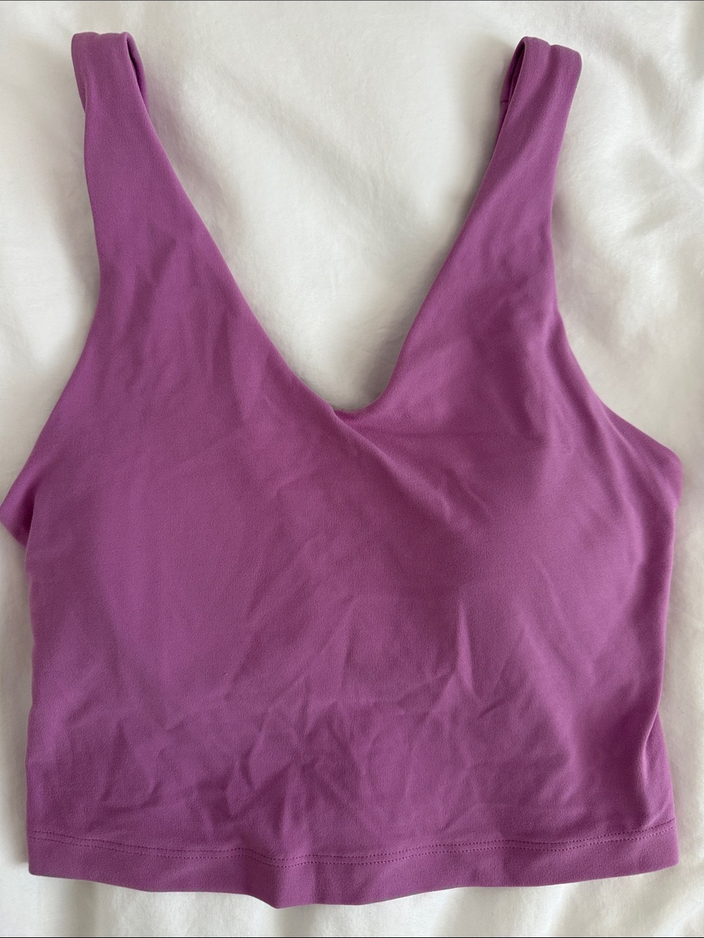 Athleta Deep V Cropped Tank Top — Mauve Purple XS Never worn